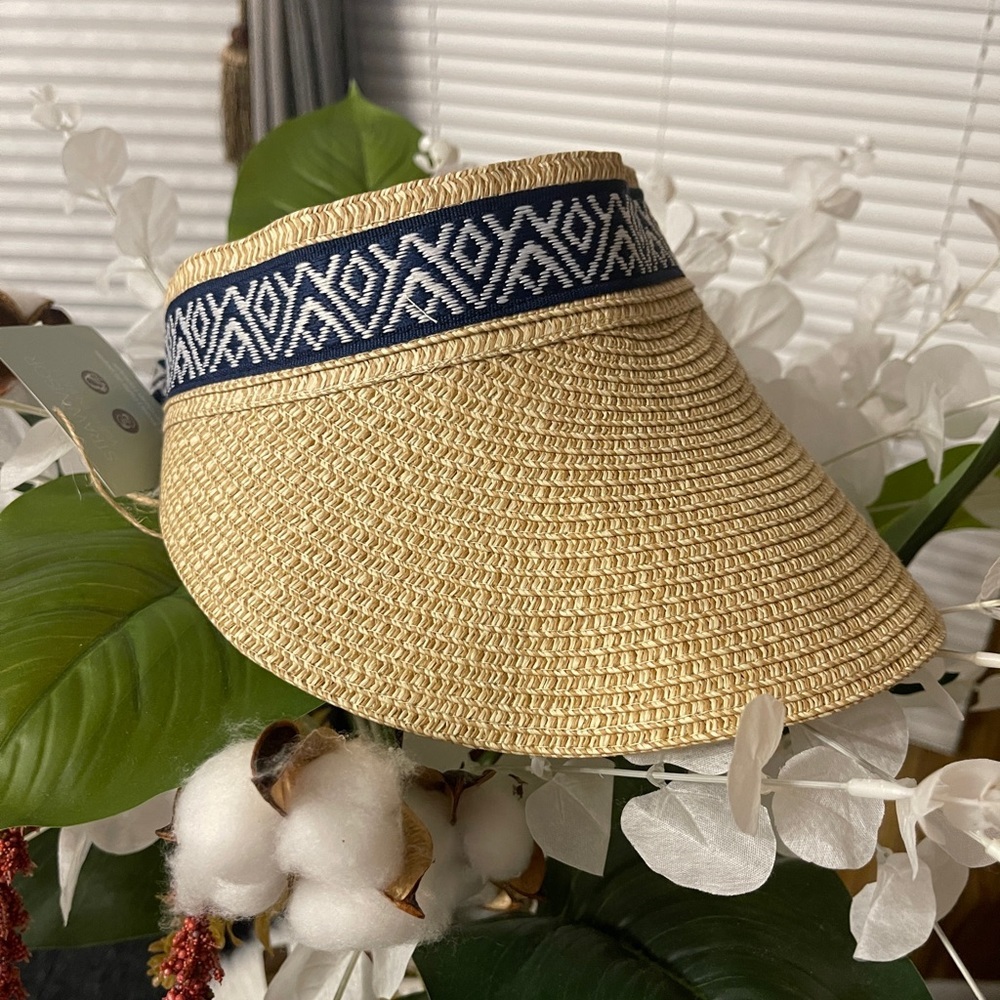 SEA & GRASS Straw Visor with Ribbon - Picture 11 of 12